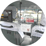 ビニールシートでの社内の間仕切り